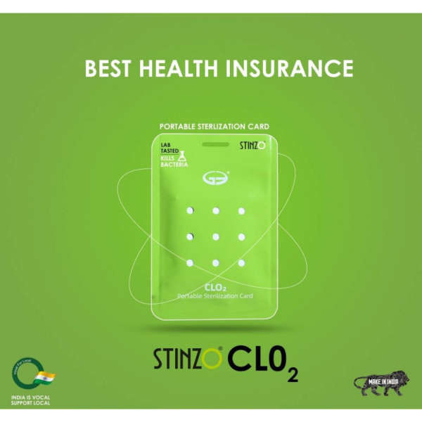 Portable Stinzo Certified Lab-Tested CLO2 Sterilization Card